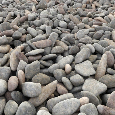 Road from sea pebbles — View 1