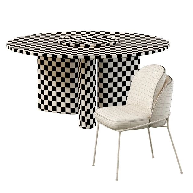 Modern Baron Sea Foam Dining Chair and Round table — Descargar