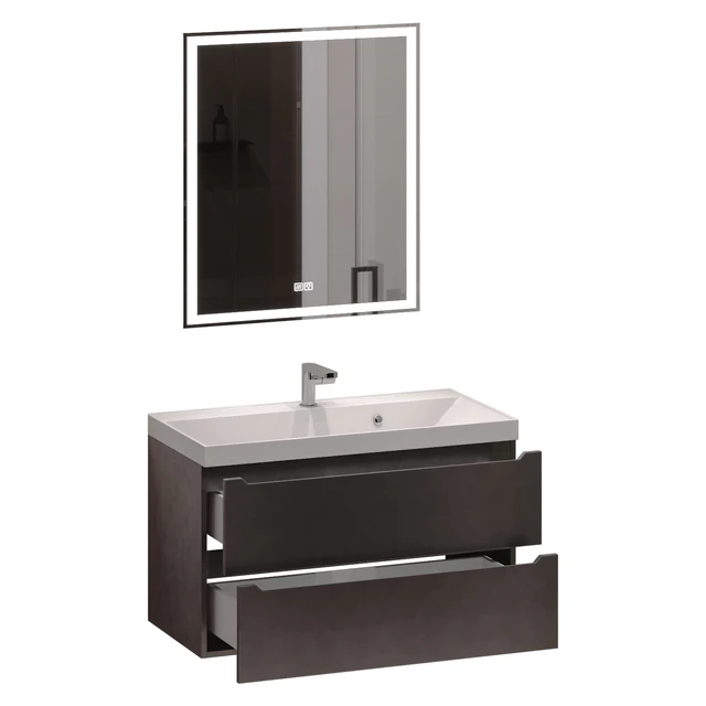 Vanity unit with washbasin Uperwood Tanos 90 cm — Descargar
