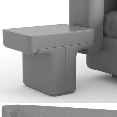 Bed and bedside table Mi bed Longhi — Ver 2