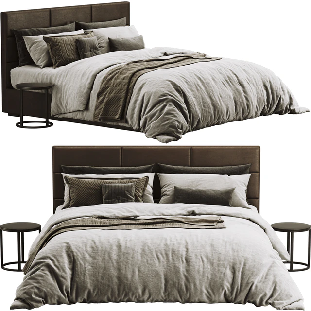 RH Modena Leather Bed — Скачать