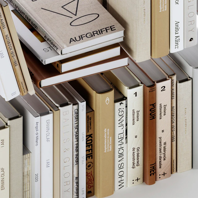Набор бежевых и белых книг по дизайну и искусству vol3 — Скачать