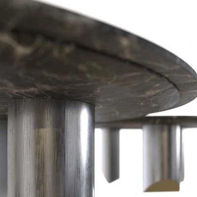 Minotti Wedge Round Marble Top — Ver 4