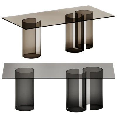 Fiam Italia LUXOR Glass table — Ver 1