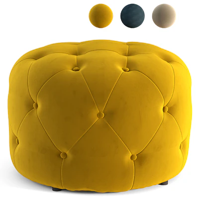 Hampton Small Round Pouf — Ver 1