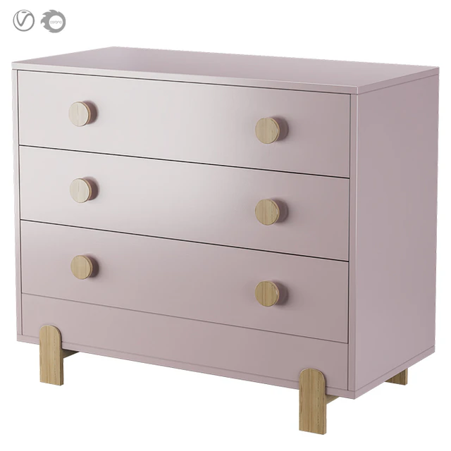 Ellipse Chest of drawers Ice-cream 3 drawers in three colors — Descargar