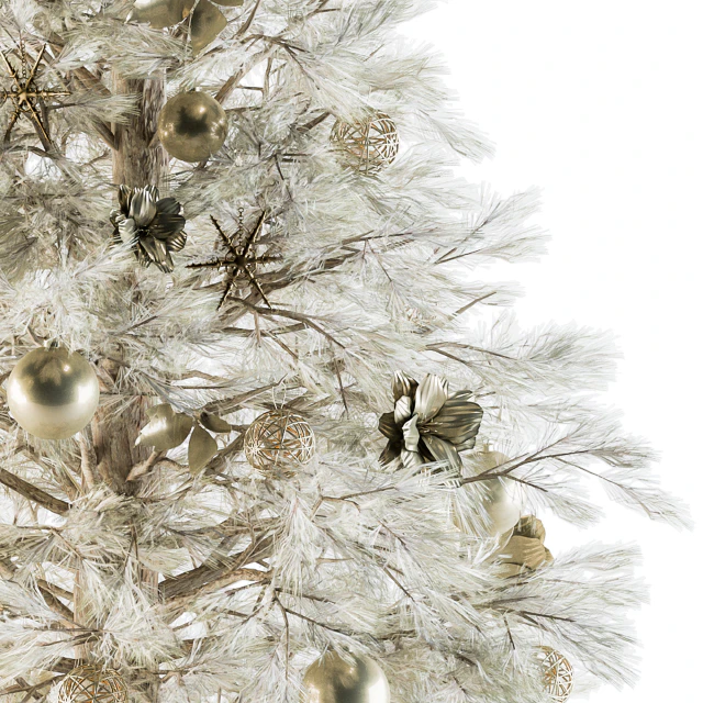 Christmas Decoration 01 - Christmas White Tree with Gift — Descargar