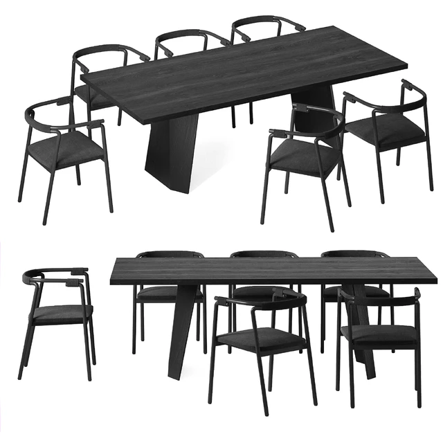 Wedge table and Rivulet chair. living divani. — Скачать
