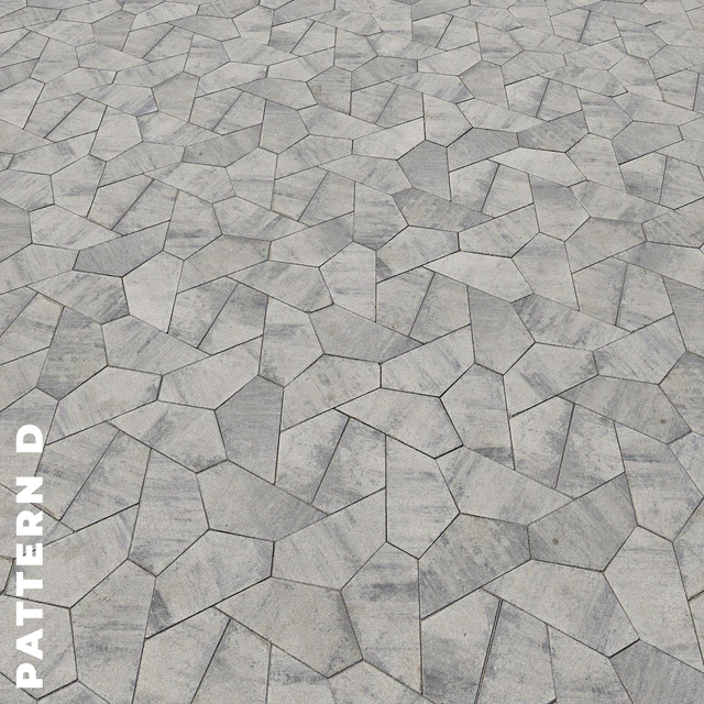 Сет из четырех текстур асимметричной брусчатки «Оригами» — Скачать