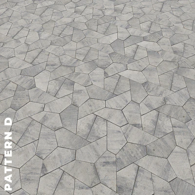 Сет из четырех текстур асимметричной брусчатки «Оригами» — Вид 3