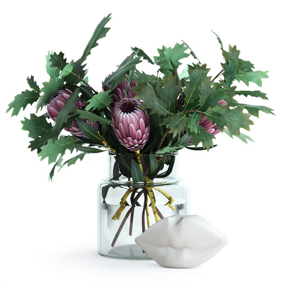 Protea & Oak leaves — Ver 1