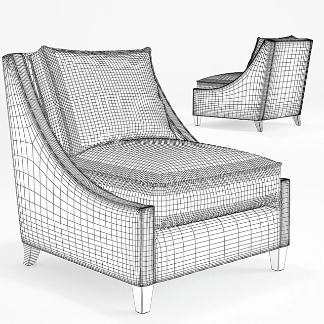 Barbara Barry  Curved Back Lounge Chair No. 883-33  Occasional Chair — Descargar