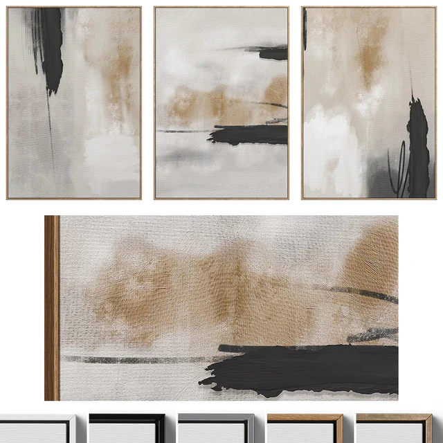 Abstract Neutral Wall Art C-437 — Descargar