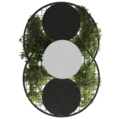 Column plant - pillar plant with ceiling light 06 — Ver 4