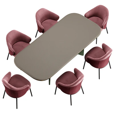 Minotti angie dining Chair Turri Blues Table — Ver 5
