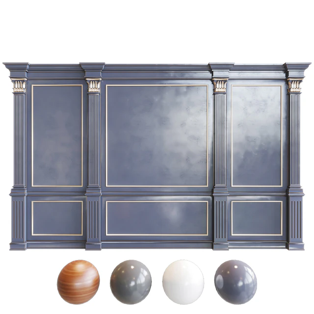 Лепнина стеновая панель с декоративной — Скачать