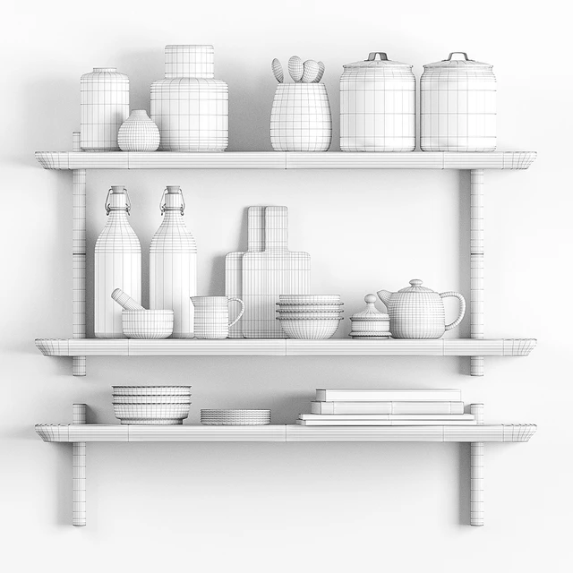 Kitchenware with decor — Скачать