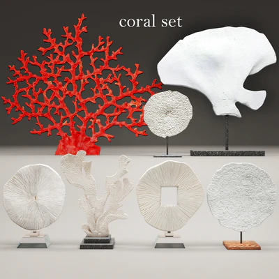 coral set, коралл, набор, декор, статуэтки — Вид 1