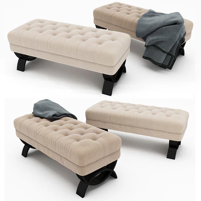 Christopher Knight Home Scarlette Tufted Fabric Ottoman Bench — Вид 1
