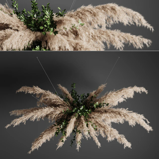 Pampas grass chandelier 01 — Скачать