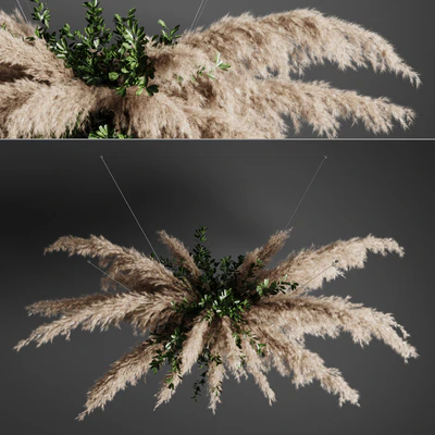 Pampas grass chandelier 01 — Вид 3
