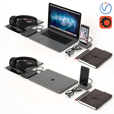 Workplace Space Gray MacBook — Вид 1