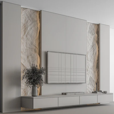 TV Wall Cliff and Wood - Set 144 — Ver 5