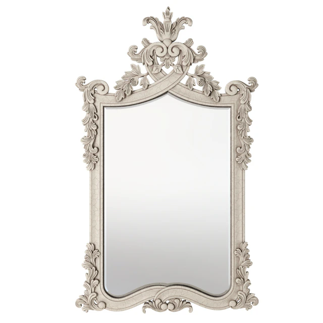 French bedroom Provencal Heart Top White Mirror — Скачать
