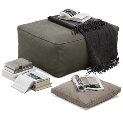 Floor decor set 001 with pouf and books — Ver 1