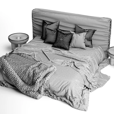 Zulu Upholstered Bed Charcoal — Вид 4