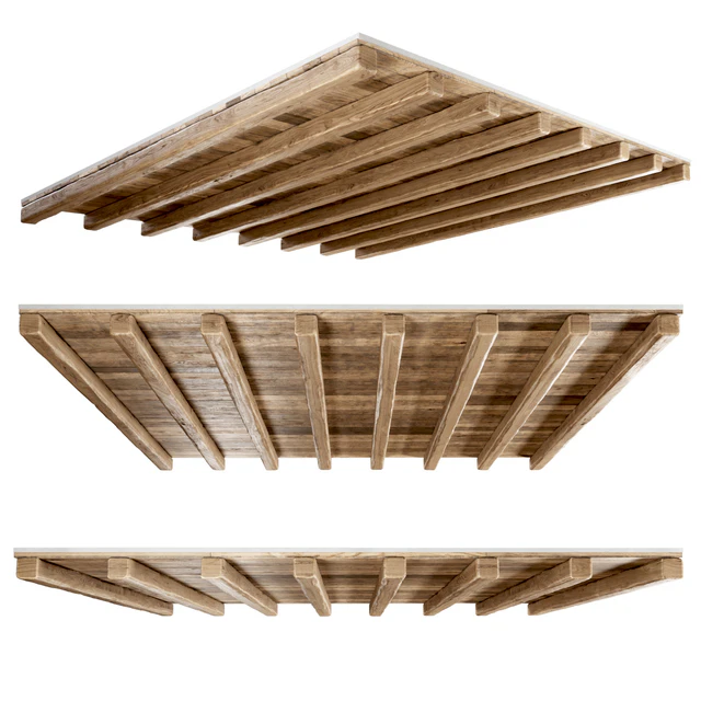 Wooden pitched ceiling  / Деревянный скатный потолок — Скачать