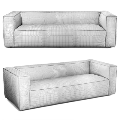 Nolita Reverse Stitch 99 ″ Sofa Rider Black — Ver 2