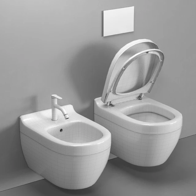 Duravit Starck 3 wall-hung toilet and bidet — Descargar