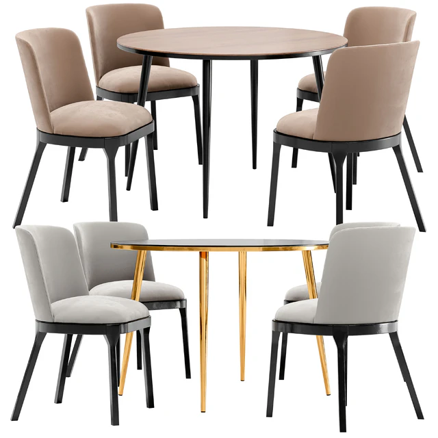 Selection dining chair and Luxore table — Descargar