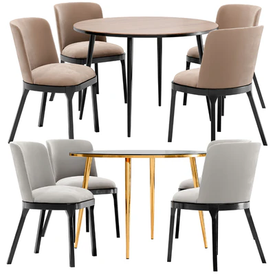 Selection dining chair and Luxore table — Ver 1