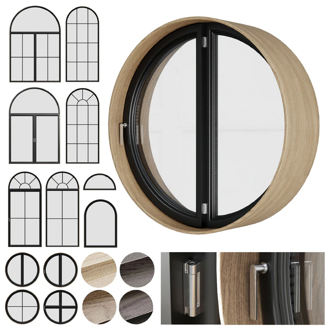 A set of round and circle and arched windows 01 — Скачать