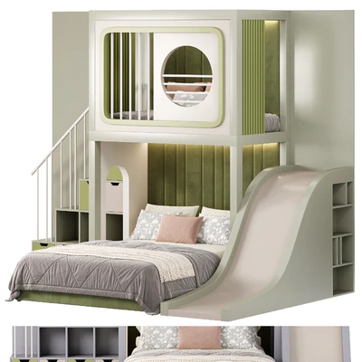 Designer two-level bed Kids room 10 — Ver 4
