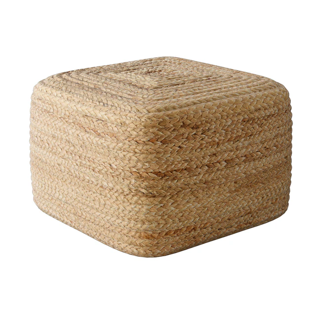 Braided jute pouf square — Descargar