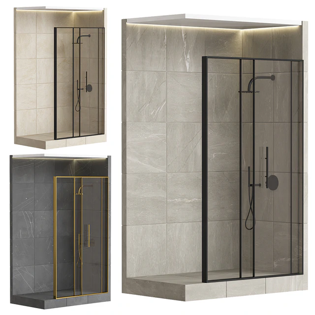 Shower cabin with partition 05 — Descargar
