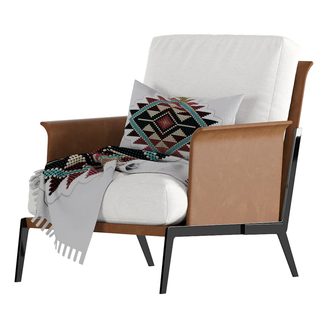 Happy hour armchair Flexform leather — Descargar