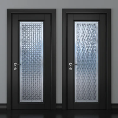 A door with a stained-glass window — Ver 1