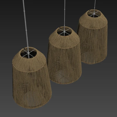 Lamp wood rotang wicker barrel n3 / Лампа плетеная из ротанга "Бочка" №3 — Вид 5