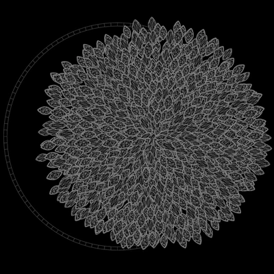 Wall sculpture Artetfloritude with lighting — Ver 2