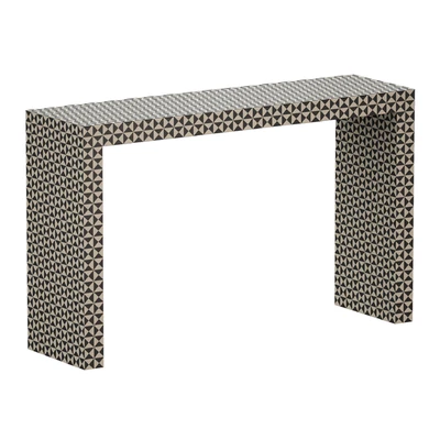 Консоль Intarsia Black Console Table (Crate and Barrel) — Вид 1