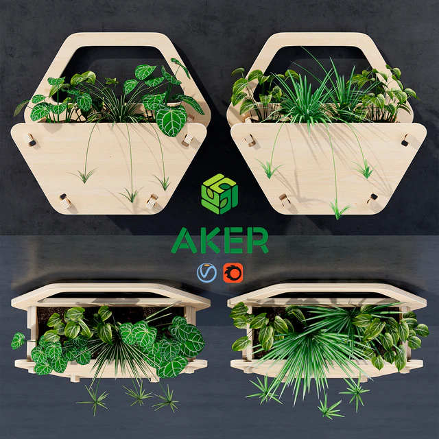 Hexagon wall planter — Descargar