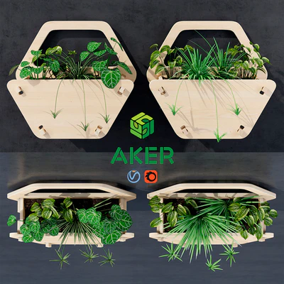 Hexagon wall planter — Ver 1