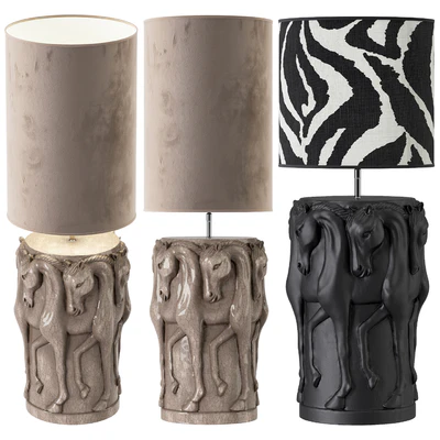 ADAMSBRO LAMP STAND DANCING HORSES — Ver 1