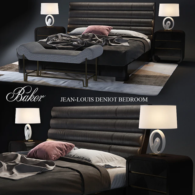 Baker TASHMARINE BED (King) V-ray&Corona — Скачать