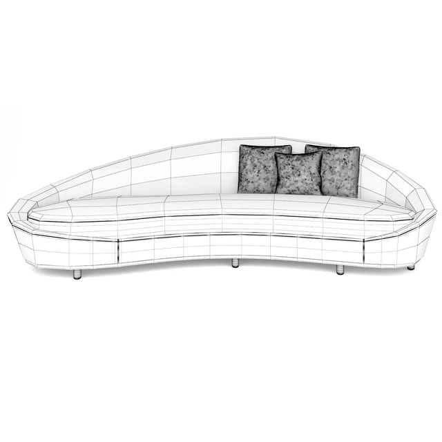 Curve Cream Sofa — Скачать