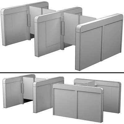 Сенсорные турникеты c раздвижными створками /  Sensor sliding gate turnstiles — Вид 3